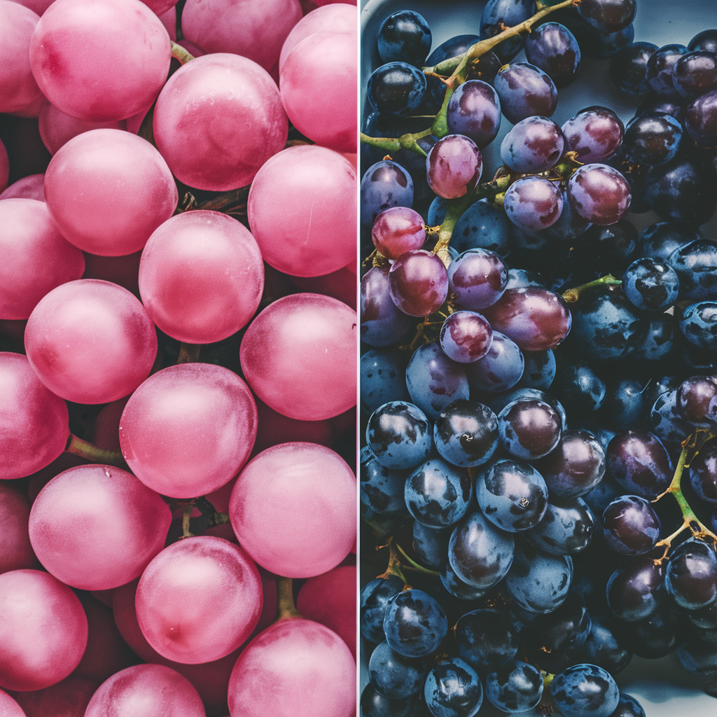 The Sweet Delight of Cotton Candy Grapes: A Comprehensive Guide 3 Side-by-side comparison of cotton candy grapes and traditional grapes, emphasizing the contrast in flavor and visual appeal.