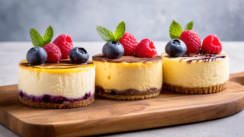 The Best 5 Cheesecake Recipes – A selection of beautifully plated cheesecakes.